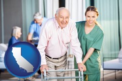 nursing care in a nursing home - with CA icon