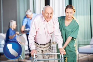 nursing care in a nursing home - with California icon