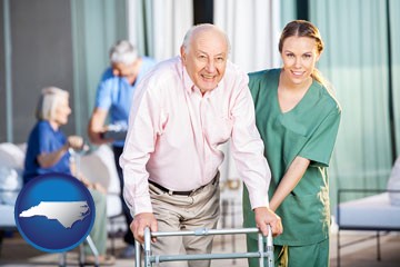 nursing care in a nursing home - with North Carolina icon