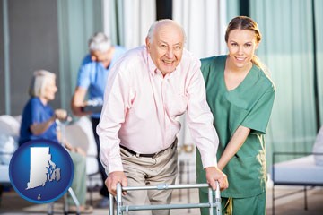 nursing care in a nursing home - with Rhode Island icon